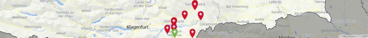 Map view for Pharmacies emergency services nearby Bleiburg (Völkermarkt, Kärnten)